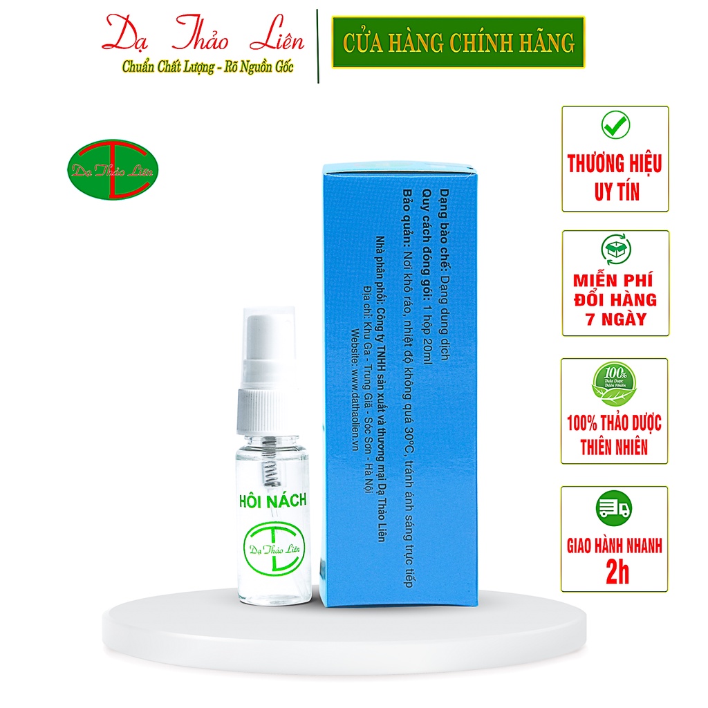 Xịt Hôi Nách Dạ Thảo Liên 100% Thảo Dược Thiên Nhiên 20ml |  100% Natural Herbal Antiperspirant Spray 20ml