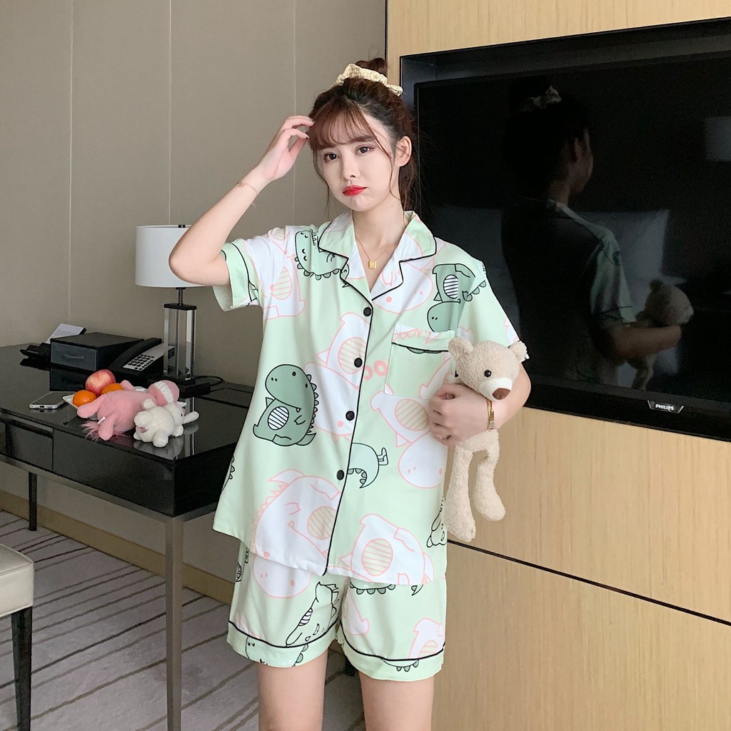 Bộ Pijama Tay Cộc Quần Ngắn Chất Xịn Thoáng Mát Đa Dạng Mẫu Mã