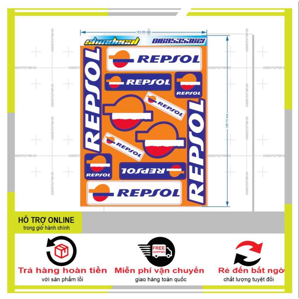 LOGO STICKER REPSOL 09 - SHINDECAL2