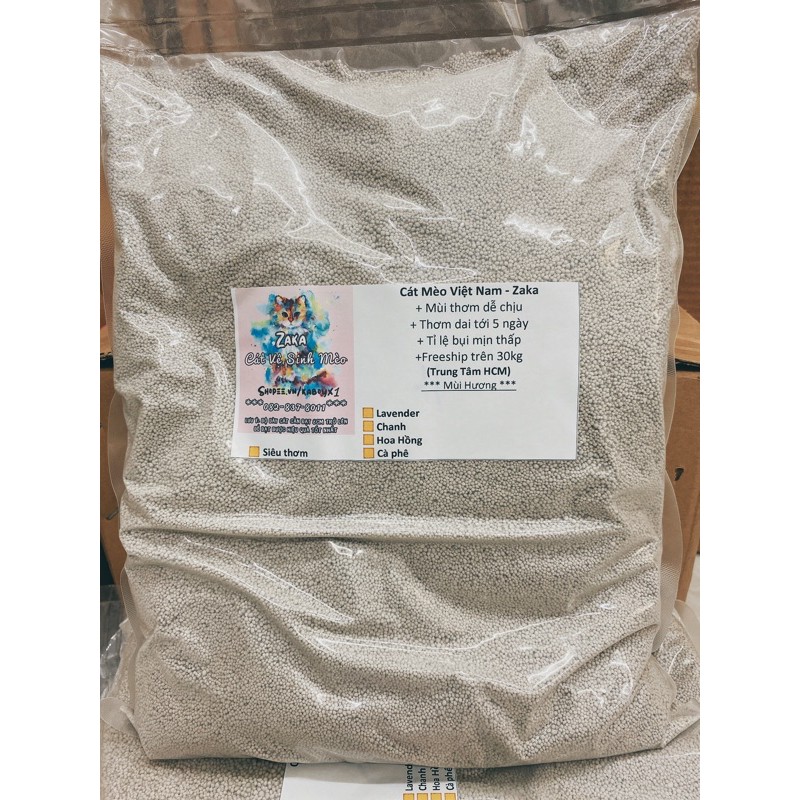 (Siêu Thơm) Cát vệ sinh cho mèo Zaka 5kg