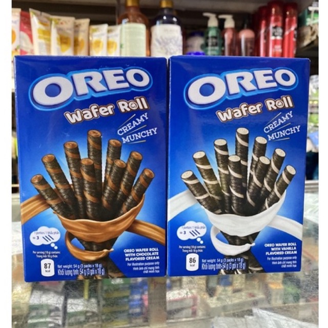 Bánh Quế Oreo Vị Vani /Socola 54g (3 gói x 18g)