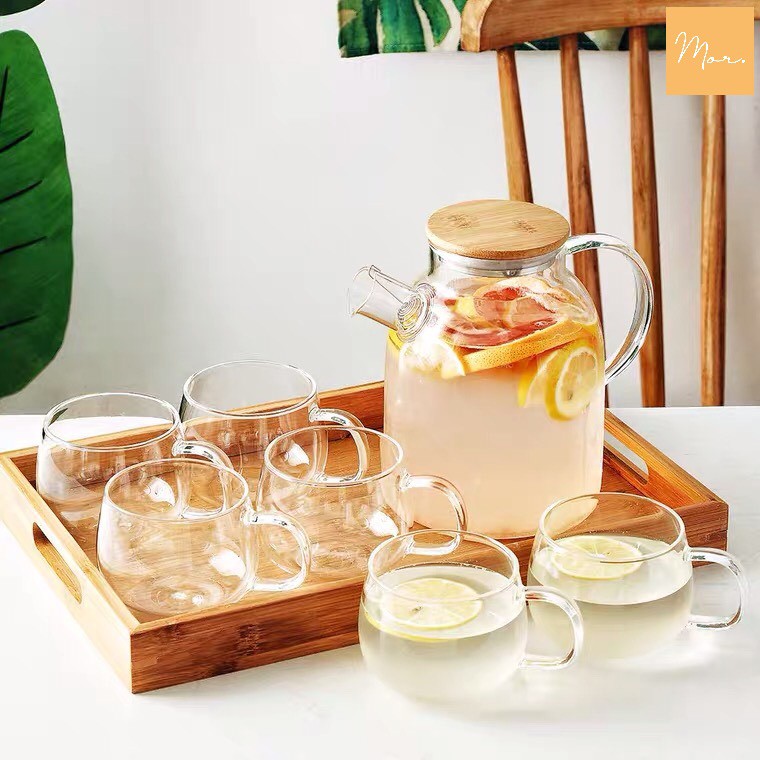 Bộ bình nước thủy tinh chịu nhiệt - 1.6L (BN05)