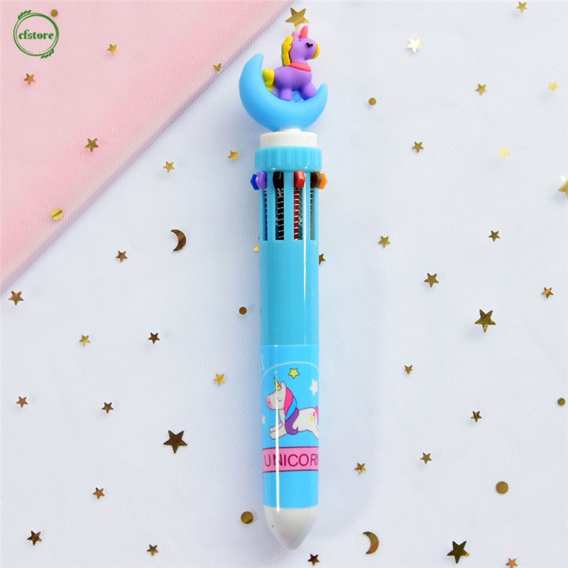 Bút bi 10 màu sắc trang trí kì lân đáng yêu