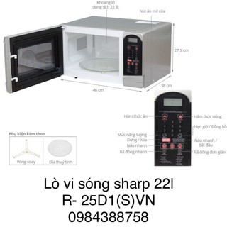 Đĩa lò vi sóng sharp chính hãng 22lit