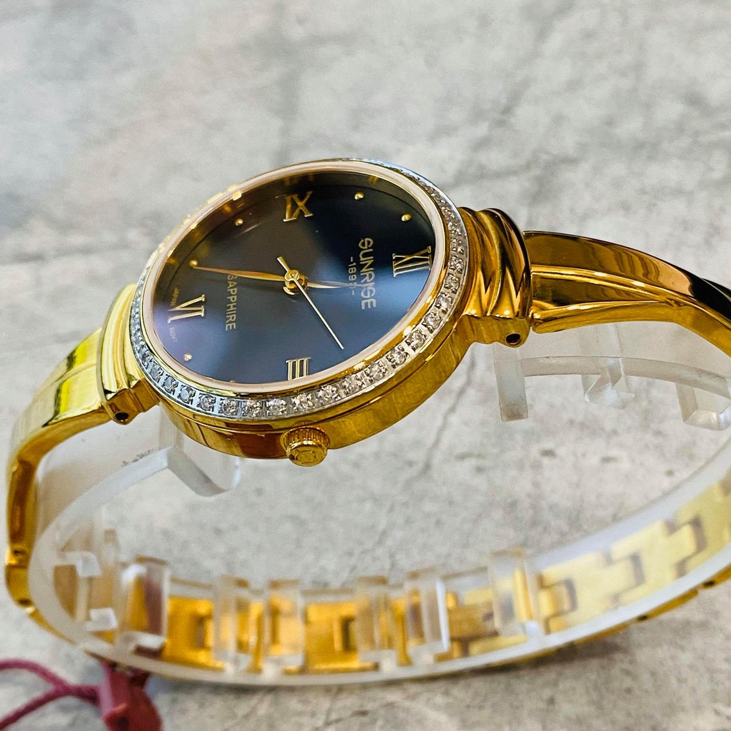 Đồng hồ Sunrise nữ chính hãng Nhật Bản L9945.AB.G.D - kính saphire chống trầy - bảo