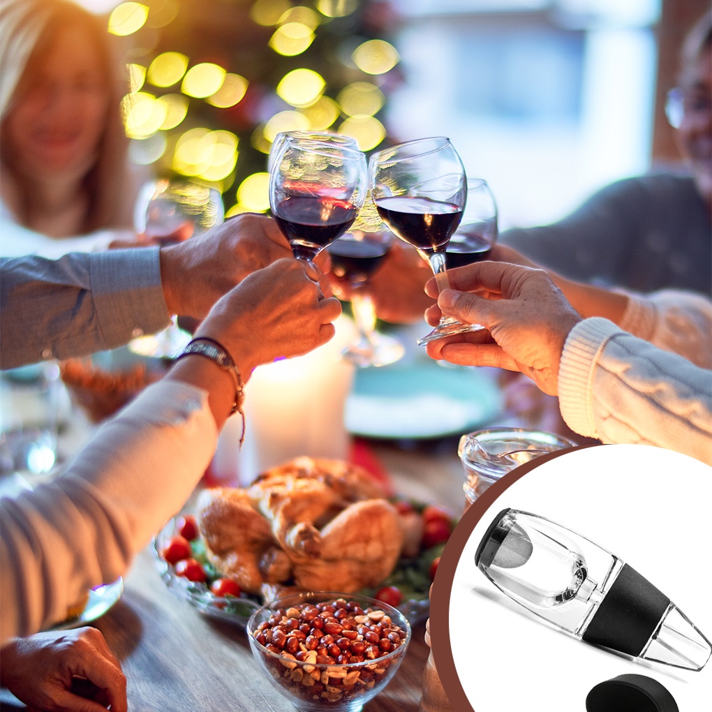 Portable Red Wine Aerator Decanter Party Tasting Event Wedding Ceremony Flavour Enhancer Sediment Filter Hotel Aerating