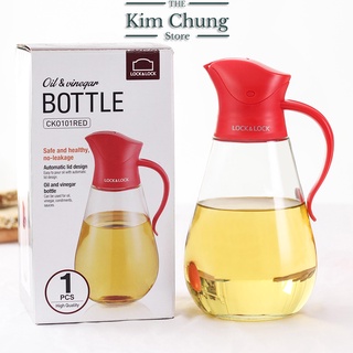 Bình Thủy Tinh Rót Dầu Lock&Lock 550ml CKO101(bình đựng dầu ăn, nước chấm, xì dầu nắp tự động đóng mở)