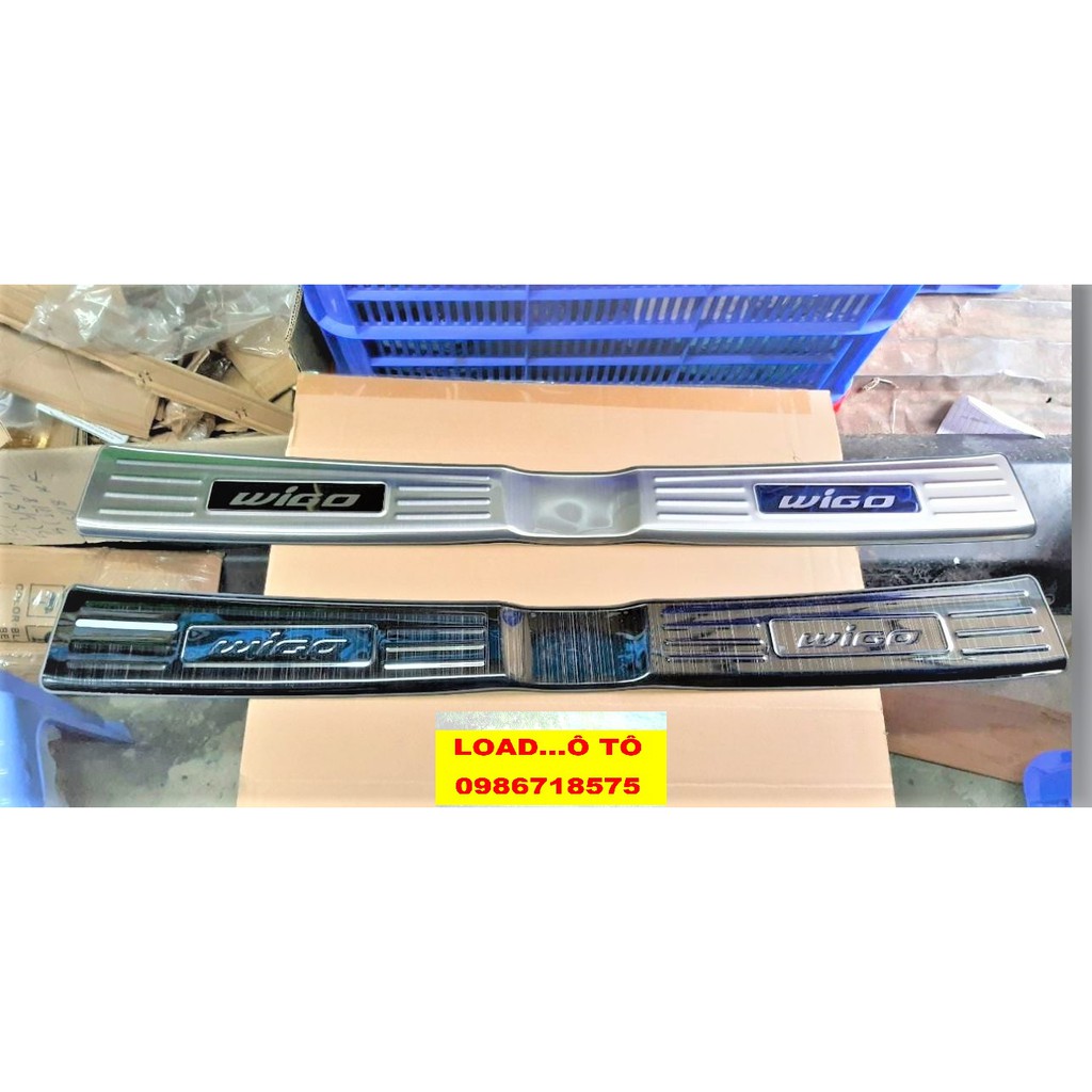 Chống Trầy Cốp, Ốp Cốp Sau Xe Toyota Wigo 2022-2018 Chất Liệu Inox Cao Cấp