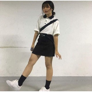 Polo basic unisex - thun cổ phối màu ( ảnh thật )