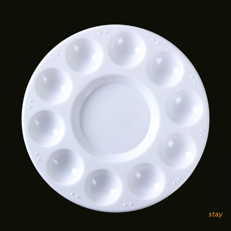 Khay pha màu nước hình tròn bằng nhựa tiện dụng cho bé vẽ tranh DIY