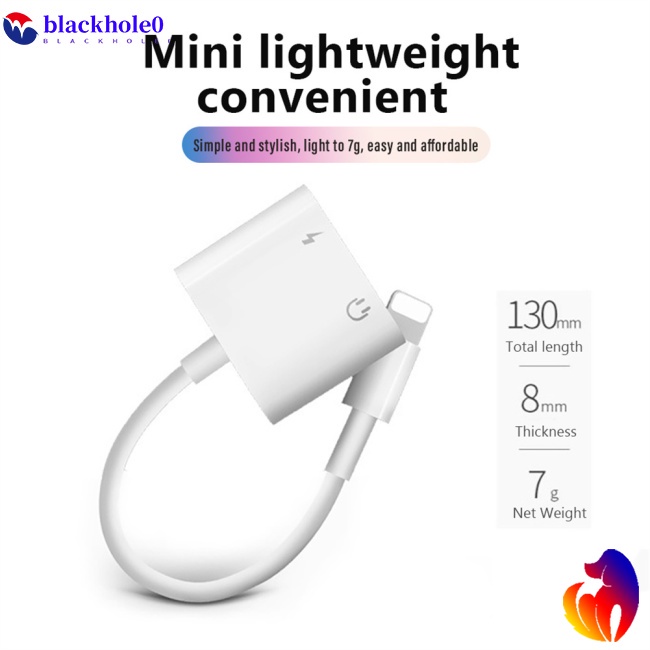 Đầu Chia Cổng Sạc Tai Nghe 3.5mm 2 Trong 1 Tiện Dụng