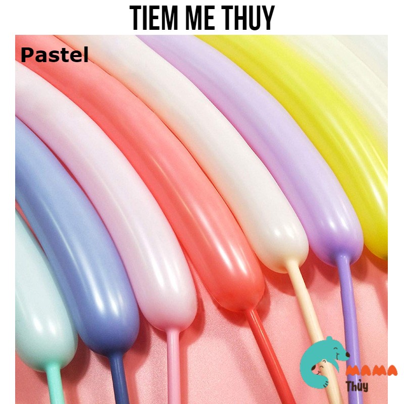 Bóng dài tạo hình màu pastel trang trí sinh nhật (10c)