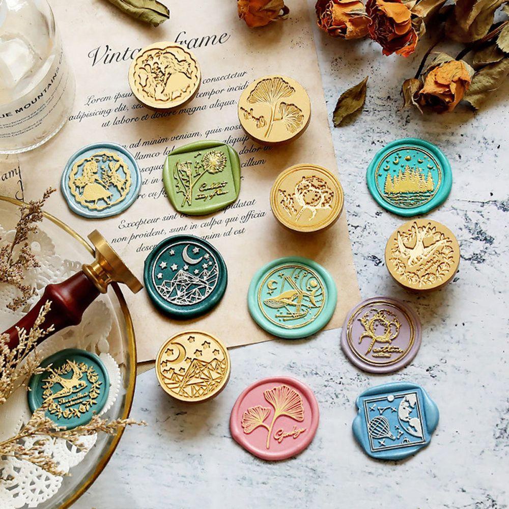 Con Dấu Thủ Công Tay Cầm Bằng Kim Loại Hình Bướm Phong Cách Vintage