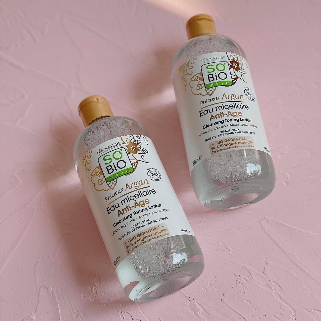 [Hàng trả order, không có dư] Nước Tẩy Trang Dầu Argan SO’BiO Étic Argan Anti-Age Micellar Water 500ml | BigBuy360 - bigbuy360.vn