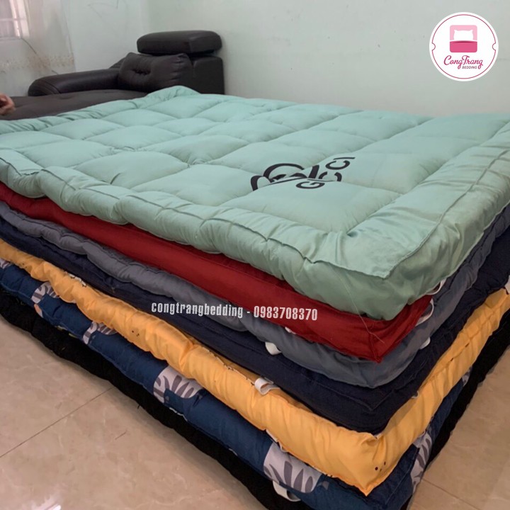 Nệm Topper Tấm làm mềm đệm cotton Đũi Hàn quốc mới nhất 2020 - Có Chun 4 Góc Cố Định Đệm hàng đẹp