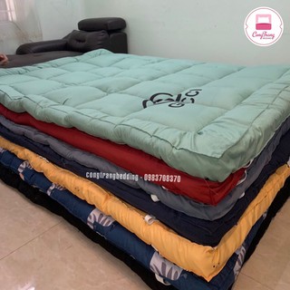 Nệm Topper Tấm làm mềm đệm cotton Đũi Hàn quốc mới nhất 2020 - Có Chun 4 Góc Cố Định Đệm hàng đẹp