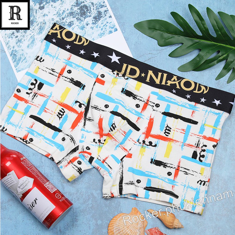 [Combo] Hộp 5 quần lót nam Boxer - Quần sịp Boxer Họa Tiết S002.1