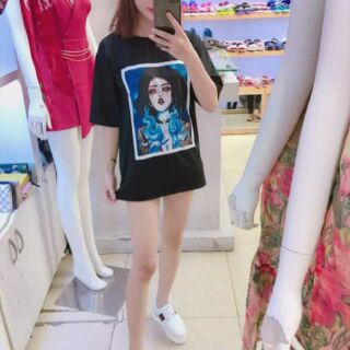Áo thun in 3D hình cô gái