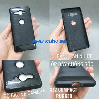 [Sony XZ2 Compact] Ốp lưng silicon chống sốc RUGGED