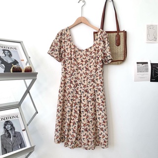 Đầm hoa cut out lưng