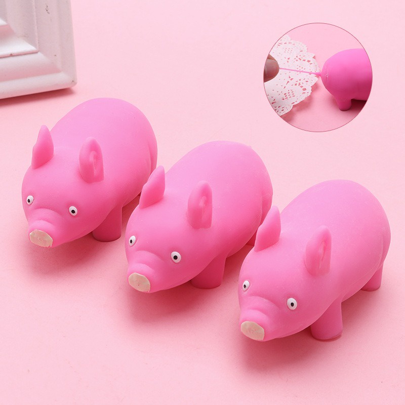 Heo hồng Dẻo xả stress Heo Hồng mềm dẻo siêu kute-đồ chơi squishy Chó Pug sillicon Chó Pug Kéo Dài Cute