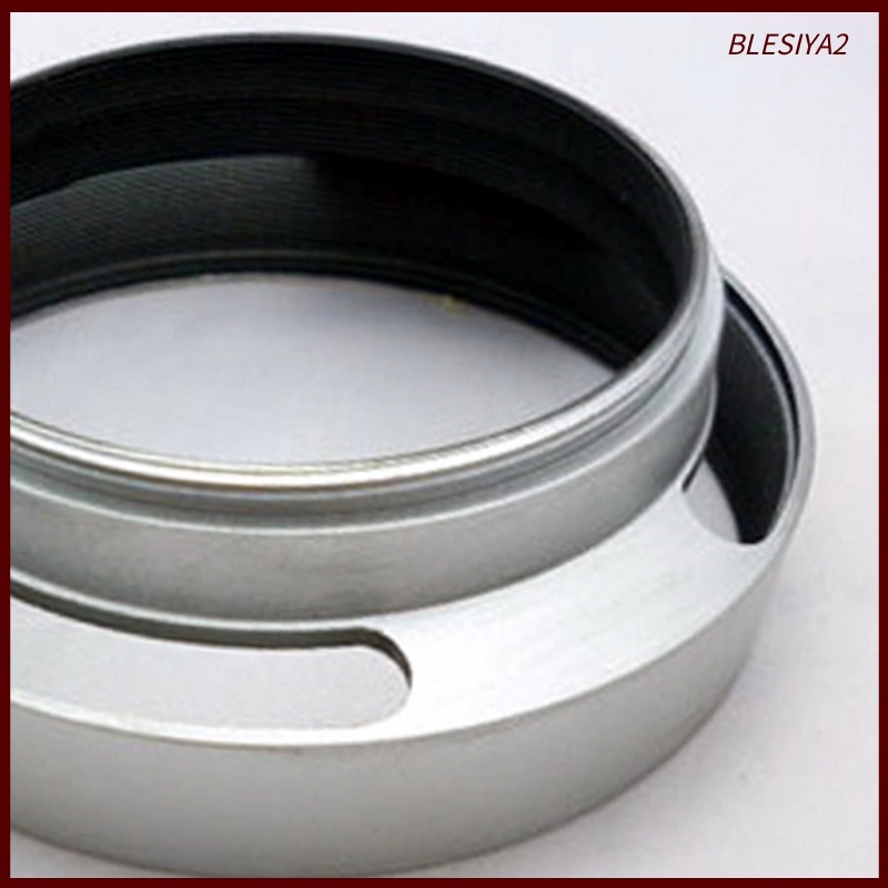 2pcs 40.5mm Metal Tilted Vented Lens Hood Shade for Leica M Aluminum Silver