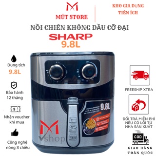 Nồi Chiên Không Dầu- Nồi Nướng Sharp KS2603 9.8 Lít- Dung Tích Siêu Lớn 9.8L Công nghệ Chiên 360 Độ- Nồi Nướng Cỡ Lớn