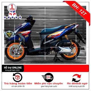 Tem rời dán xe Click repsol dán xe xanh - Bi Decal