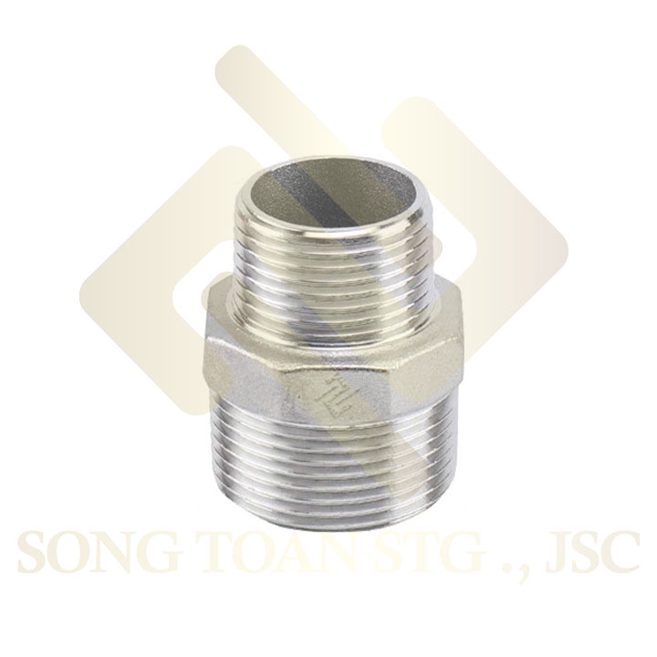 [KÉP THU INOX] Chuyển 1/2 21 xuống 13 &amp; 17 hai đầu ren ngoài bằng INOX (Inox pipe reducing hexagon nipple) Man thu &amp; đều