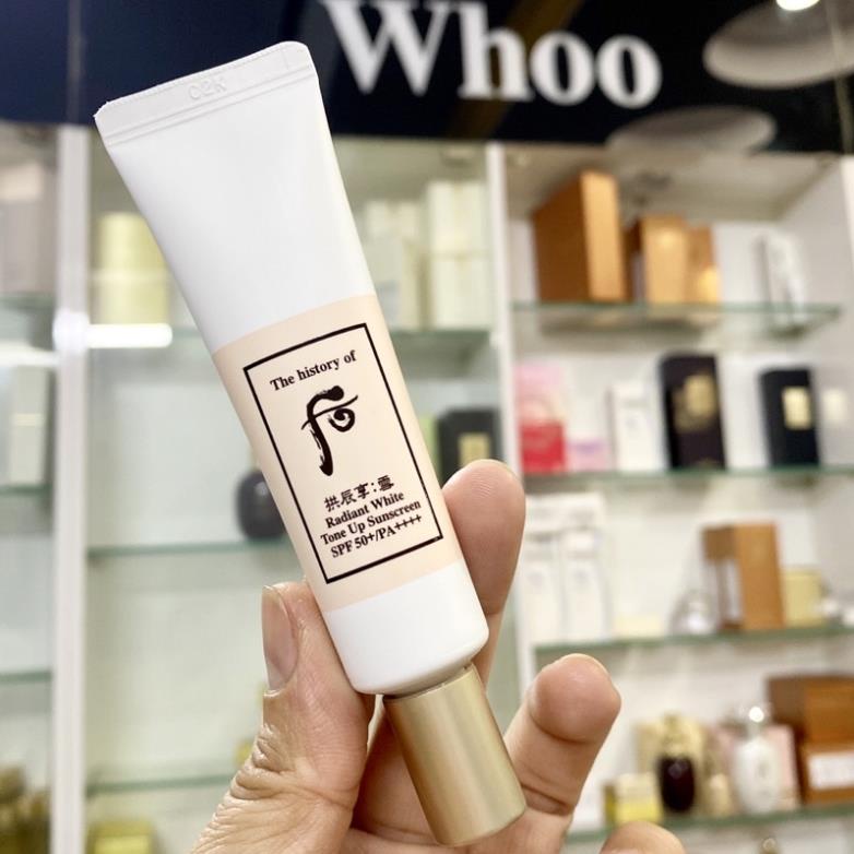 Set chống nắng Whoo Radiant White Tone Up Sunscreen SPF50+/ PA++++ - Chuẩn chính hãng LG Hàn Quốc