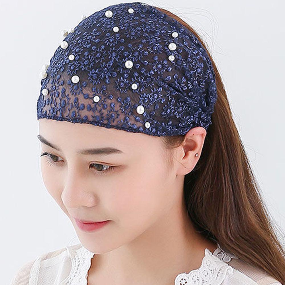 26EDIE Băng Đô Cài Tóc Bản Rộng Họa Tiết Hoa Đơn Giản Thời Trang Phong Cách Hàn Quốc