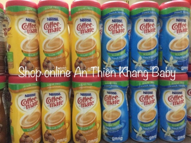 Coffee mate sugar free có vị - bột kem dành cho người ăn kiêng