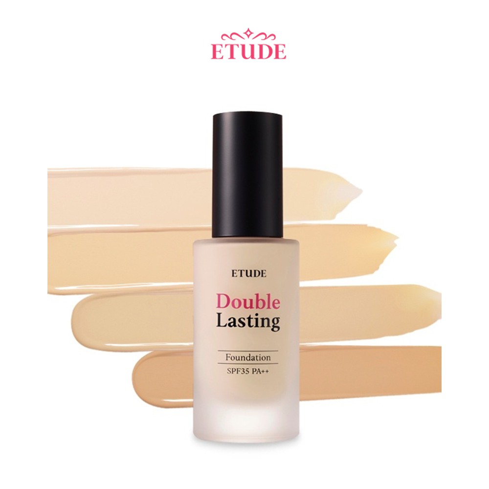 Kem nền chống nắng SPF 35, chất lì, tự nhiên dễ trang điểm và lâu trôi ETUDE Double Lasting Foundation SPF 35 PA++ 30g