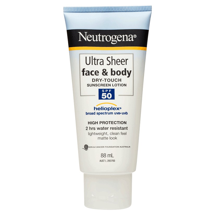 Kem chống nắng dành cho da mặt & toàn thân Neutrogena Ultra Sheer Face & Body Lotion SPF50 88 mL