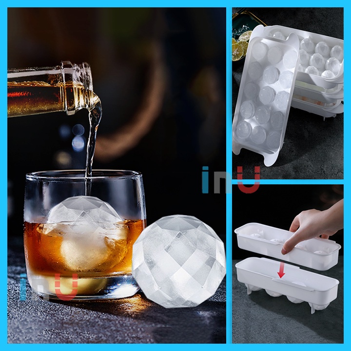 HCM - Khay làm đá tròn kim cương không cần cắt gọt tạo mẫu, dùng uống volka, whisky