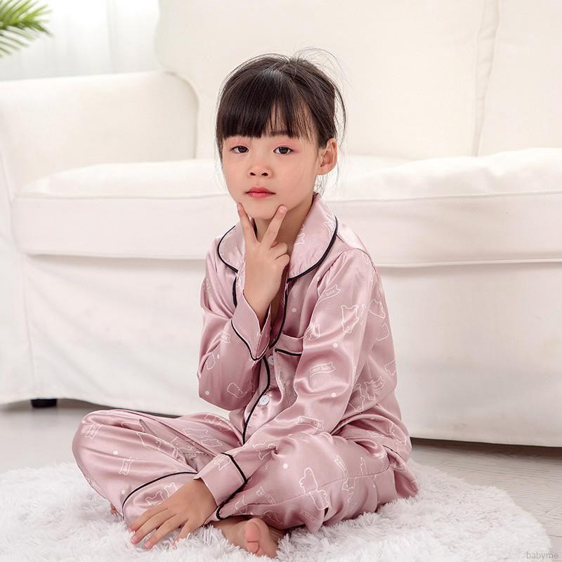 Bộ quần áo Pajamas tay dài họa tiết động vật dễ thương dành cho bé