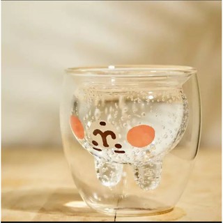 Ly thủy tinh hình chó/ thỏ cute 2 lớp