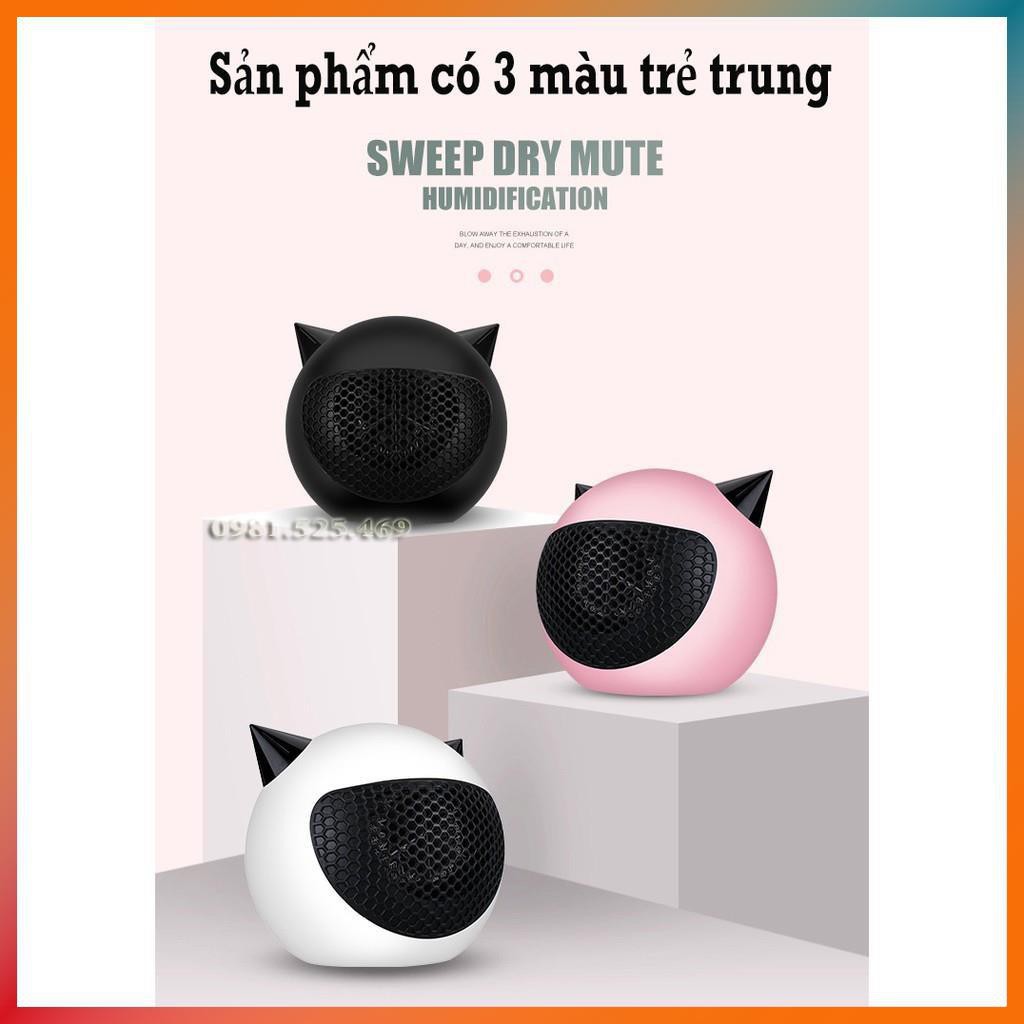 [MẪU MỚI] Máy Sưởi MiNi Cầm Tay Để Bàn 2 Chiều Đa Năng Cao Cấp Chống Bỏng, Chống Lật, Công Suất 500W