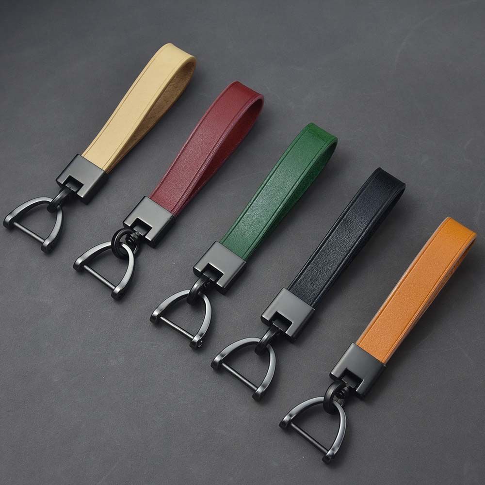 HARRIETT Retro Car Keychain Multi Colors Key Strap Leather Rope Business Gift Men Women Fashion Crafts PU Leather Pure Color Car Key Ring Holder/Multicolor