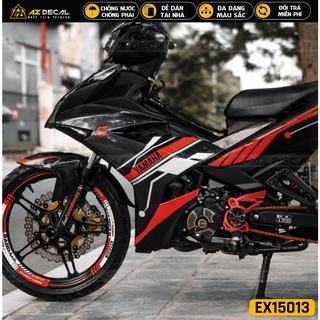 Tem Rời Exciter 150 Mẫu Chỉ Yamaha | EX15013 | Decal PVC Cao Cấp Chống Nước, Chống Bay Màu