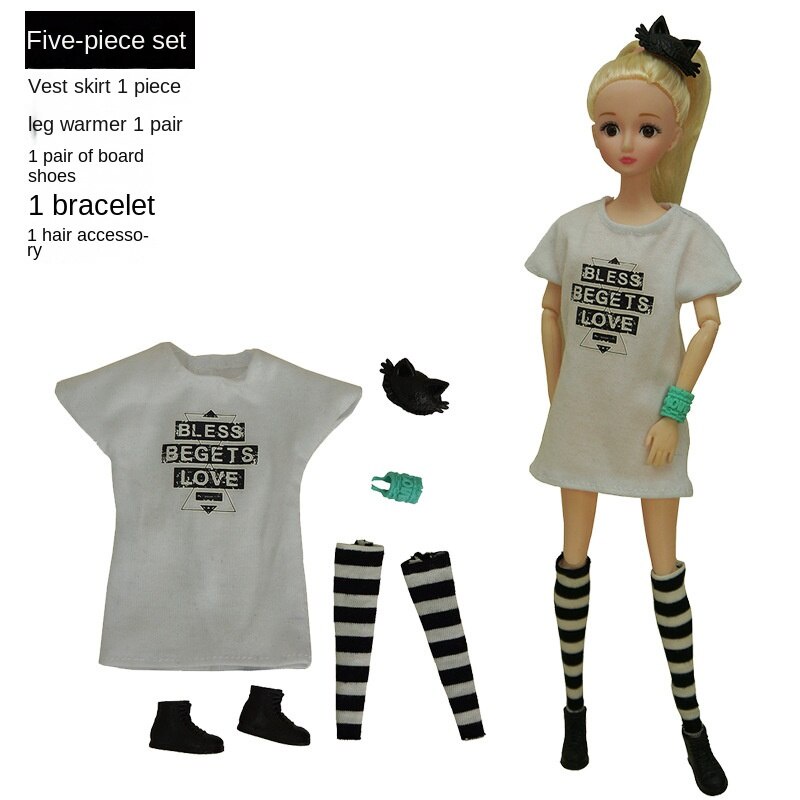 Set 5 Búp Bê barbie 30cm Thay Đổi Màu Sắc Phong Cách Âu Mỹ