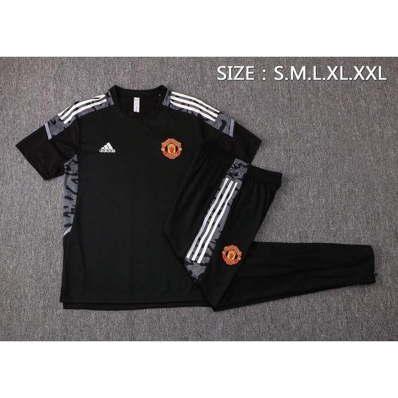 Áo Thun Đá Banh Tay Ngắn Màu Đen 22Polo Champions League Manchester United