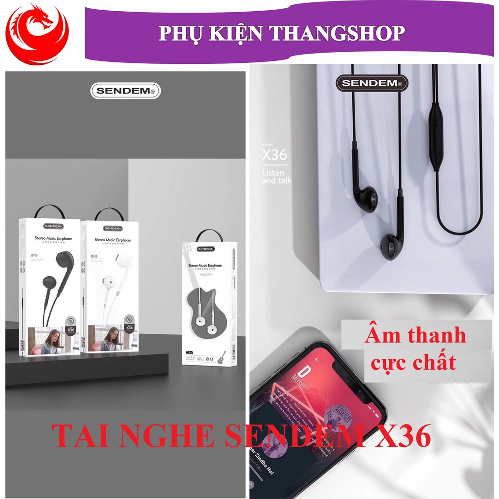 Tai nghe ghita Sendem X36 thời trang âm thanh cực chất, âm bass cực êm