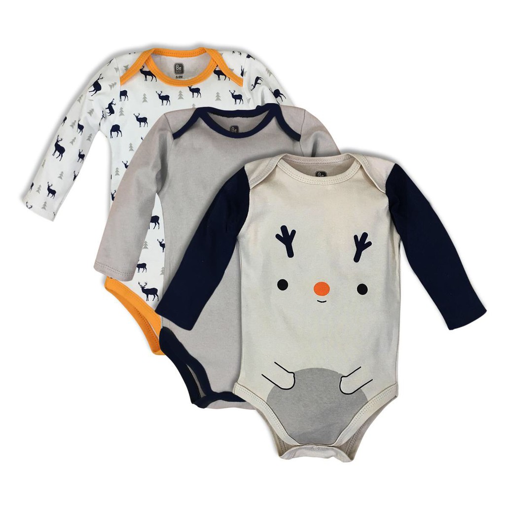 Set 3 Body Suit Dài Tay Cho Bé Xuất Dư Xịn BeLiTi