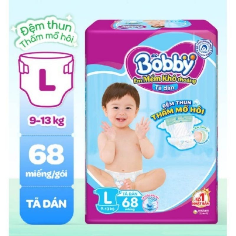 Tã dán bobby M76/L68/Xl62/Xxl56 miếng