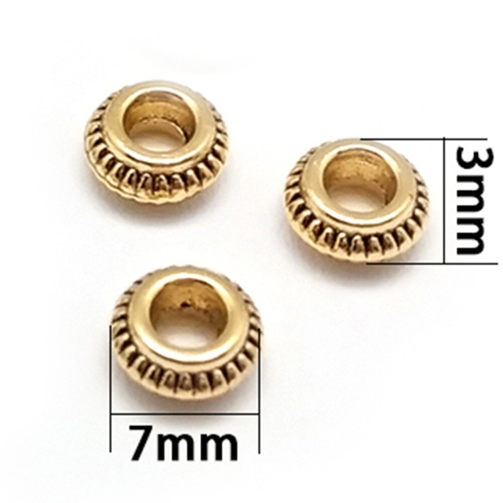 Bộ 50 Hạt Kim Loại Beadia Hình Tròn Kích Thước 7x3mm Dùng Làm Trang Sức DIY