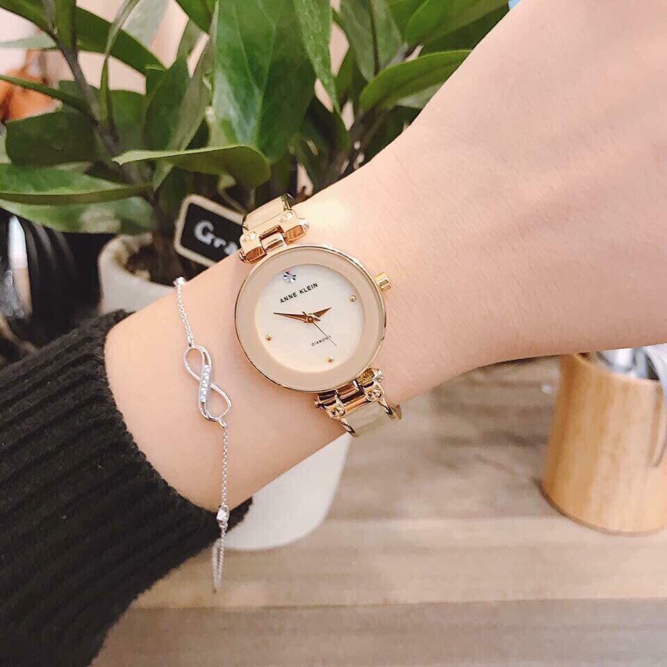 Đồng Hồ Nữ Anne Klein AK/1980TMGB  28mm-màu HỒNG- CHÍNH HÃNG BILL MỸ ẢNH CUỐI