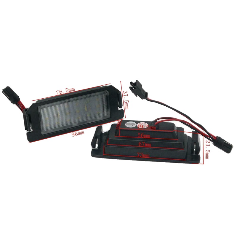 2 Đèn 18 bóng led ánh sáng trắng gắn biển số xe Hyundai Veloster Genesis 2D Kia Soul