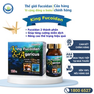King Fucoidan & Agaricus Nhật Bản 120 viên - Hỗ trợ điều trị u bướu, nâng cao thể trạng