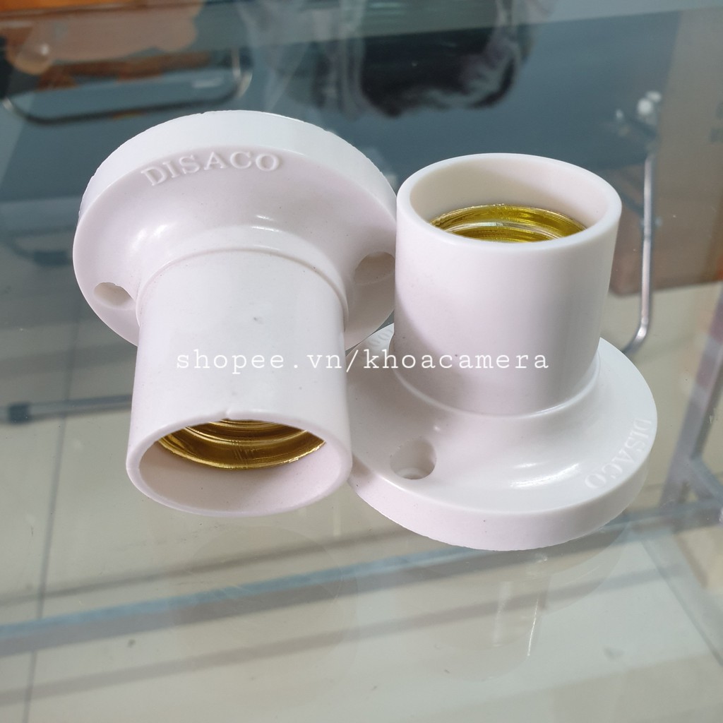 Đui đèn thẳng xoáy gắn tường E27